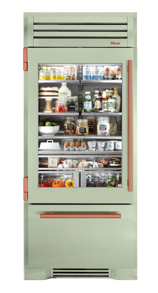 Refrigerator with Bottom Freezer, Left Hinged, Sage, Copper Hardware TR36RBFLSGA129H03
