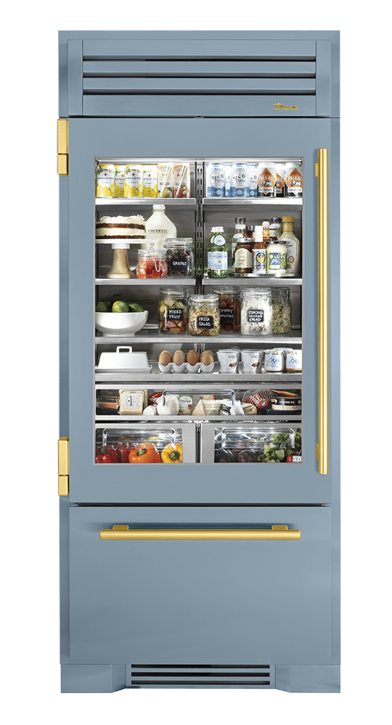 Refrigerator with Bottom Freezer, Left Hinged, Bluestone, Brass Hardware TR36RBFLSGA152H01