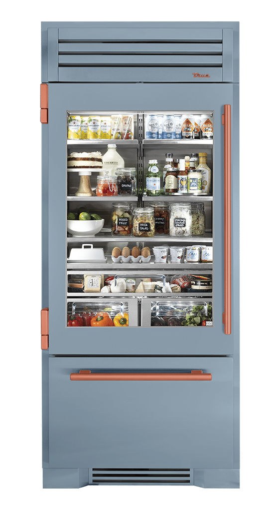 Refrigerator with Bottom Freezer, Left Hinged, Bluestone, Copper Hardware TR36RBFLSGA152H03