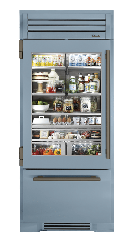 Refrigerator with Bottom Freezer, Left Hinged, Bluestone, Pewter Hardware TR36RBFLSGA152H05