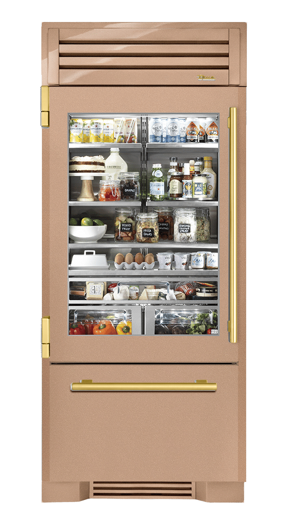 Refrigerator with Bottom Freezer, Left Hinged, Champagne, Brass Hardware TR36RBFLSGA179H01