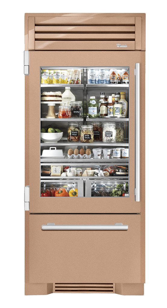 Refrigerator with Bottom Freezer, Left Hinged, Champagne, Chrome Hardware TR36RBFLSGA179H02