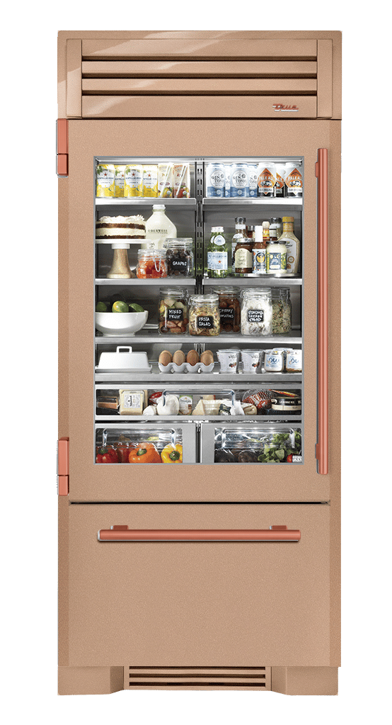 Refrigerator with Bottom Freezer, Left Hinged, Champagne, Copper Hardware TR36RBFLSGA179H03