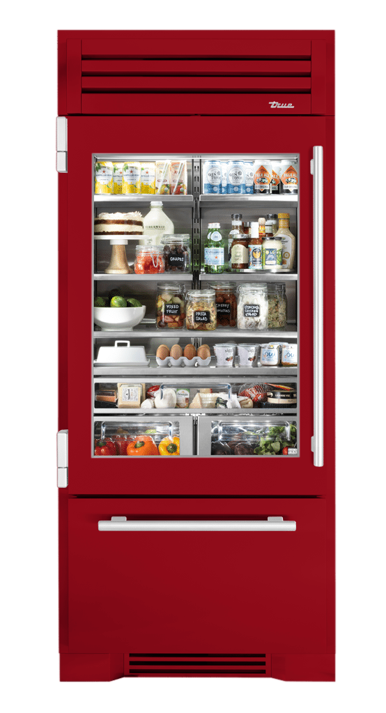 Refrigerator with Bottom Freezer, Left Hinged, Crimson, Chrome Hardware TR36RBFLSGA193H02