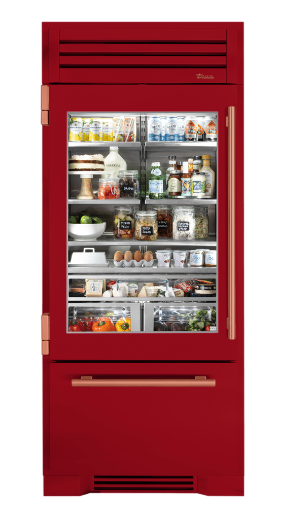 Refrigerator with Bottom Freezer, Left Hinged, Crimson, Copper Hardware TR36RBFLSGA193H03