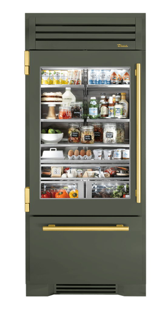 Refrigerator with Bottom Freezer, Left Hinged, Olive, Brass Hardware TR36RBFLSGA238H01