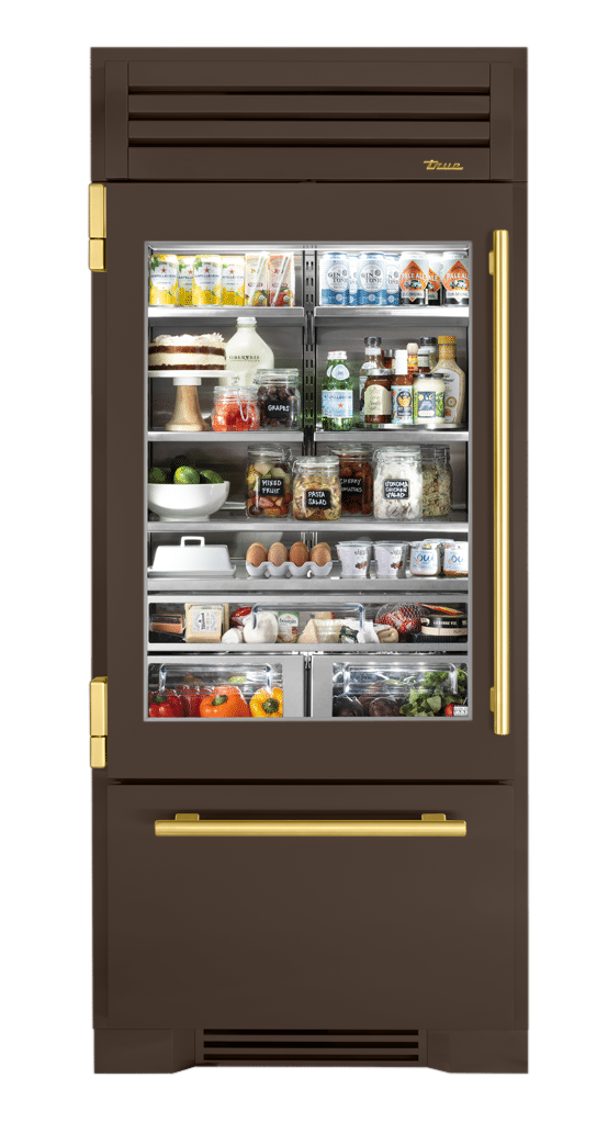 Refrigerator with Bottom Freezer, Left Hinged, Espresso, Brass Hardware TR36RBFLSGA305H01