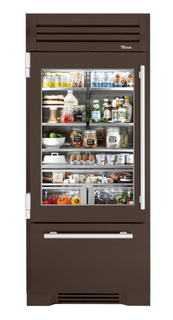 Refrigerator with Bottom Freezer, Left Hinged, Espresso, Chrome Hardware TR36RBFLSGA305H02