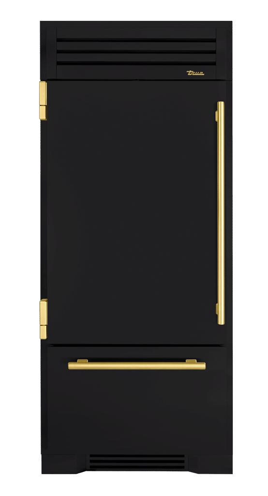 Refrigerator with Bottom Freezer, Left Hinged, Matte Black, Brass Hardware TR36RBFLSSA027H01
