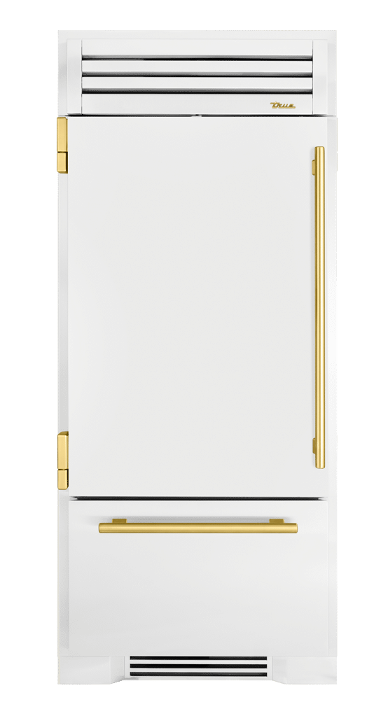 Refrigerator with Bottom Freezer, Left Hinged, Matte White, Brass Hardware TR36RBFLSSA030H01