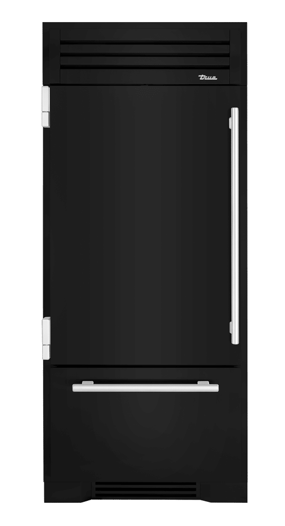 Refrigerator with Bottom Freezer, Left Hinged, Gloss Black, Chrome Hardware TR36RBFLSSA044H02