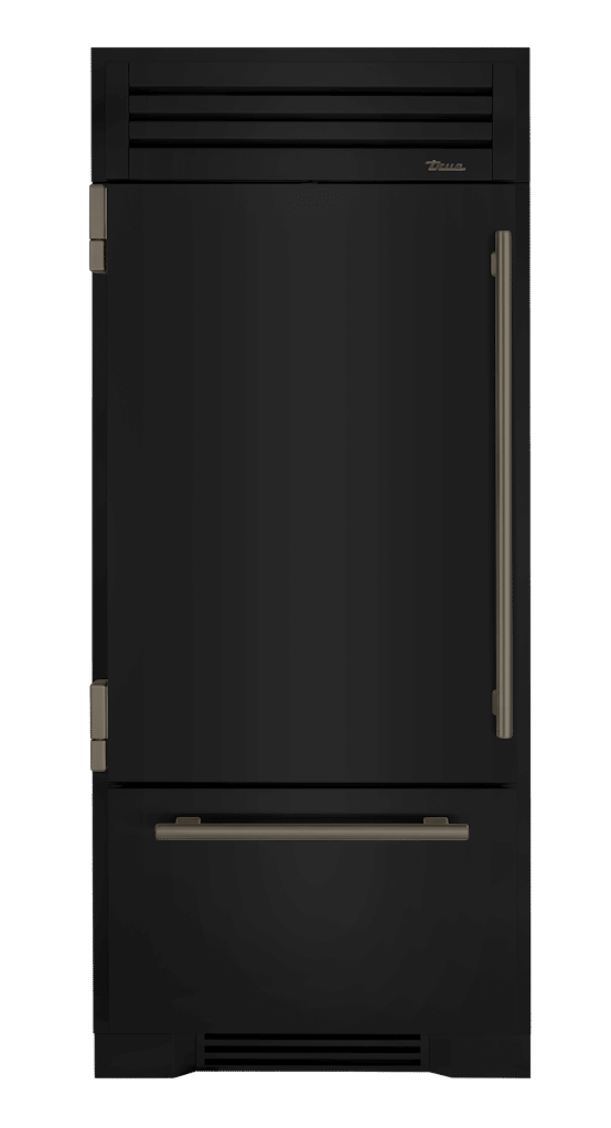 Refrigerator with Bottom Freezer, Left Hinged, Gloss Black, Pewter Hardware TR36RBFLSSA044H05