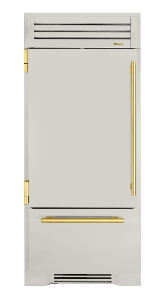 Refrigerator with Bottom Freezer, Left Hinged, Antique White, Brass Hardware TR36RBFLSSA050H01