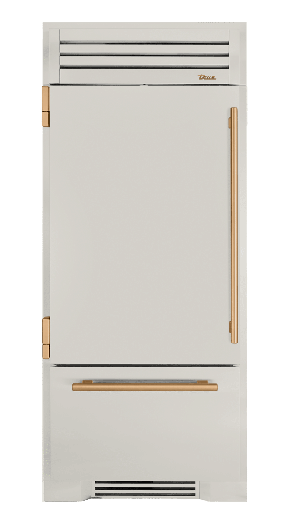 Refrigerator with Bottom Freezer, Left Hinged, Antique White, Gold Hardware TR36RBFLSSA050H08