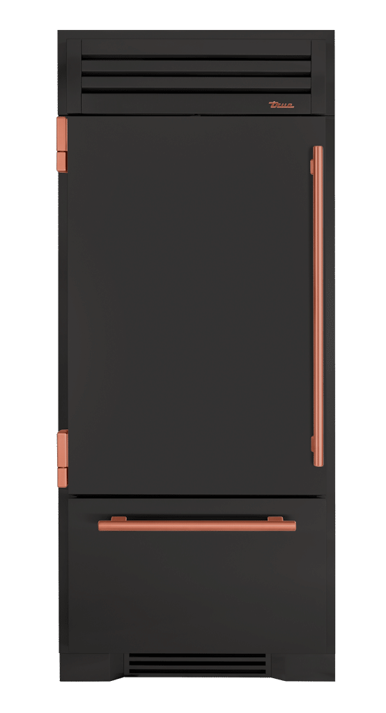 Refrigerator with Bottom Freezer, Left Hinged, Ultra Matte Black, Copper Hardware TR36RBFLSSA085H03