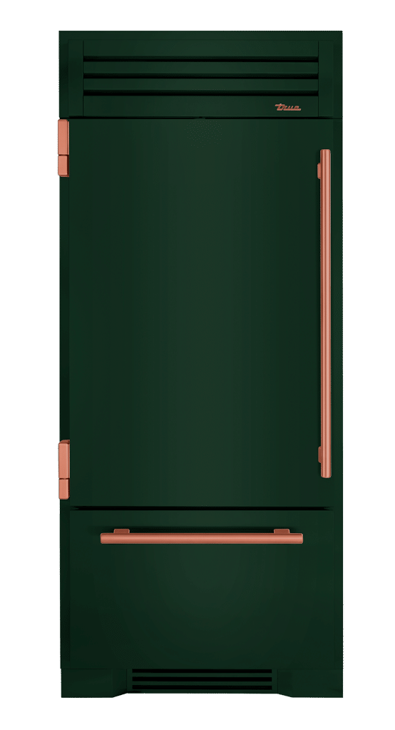 Refrigerator with Bottom Freezer, Left Hinged, Emerald, Copper Hardware TR36RBFLSSA086H03