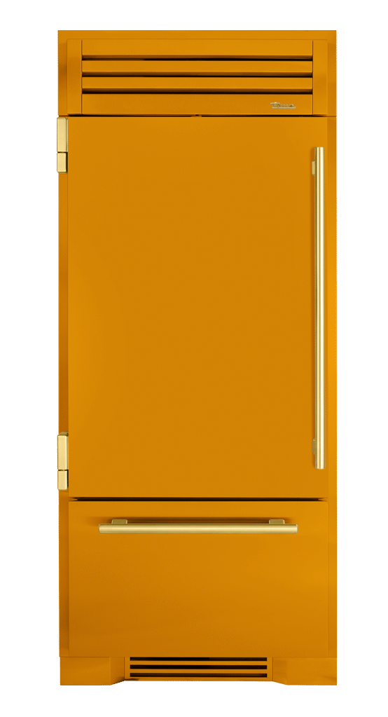 Refrigerator with Bottom Freezer, Left Hinged, Saffron, Brass Hardware TR36RBFLSSA103H01