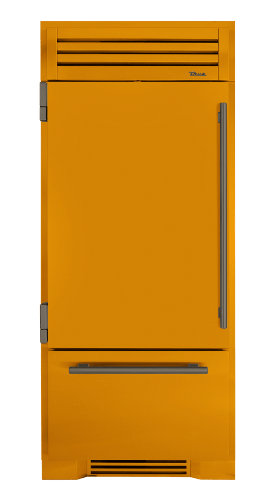 Refrigerator with Bottom Freezer, Left Hinged, Saffron, Pewter Hardware TR36RBFLSSA103H05