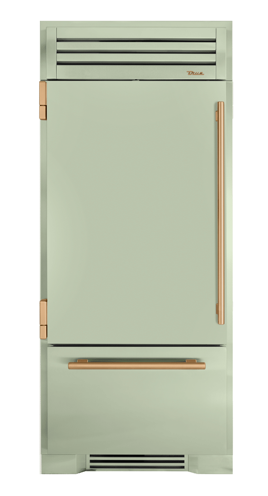 Refrigerator with Bottom Freezer, Left Hinged, Sage, Gold Hardware TR36RBFLSSA129H08