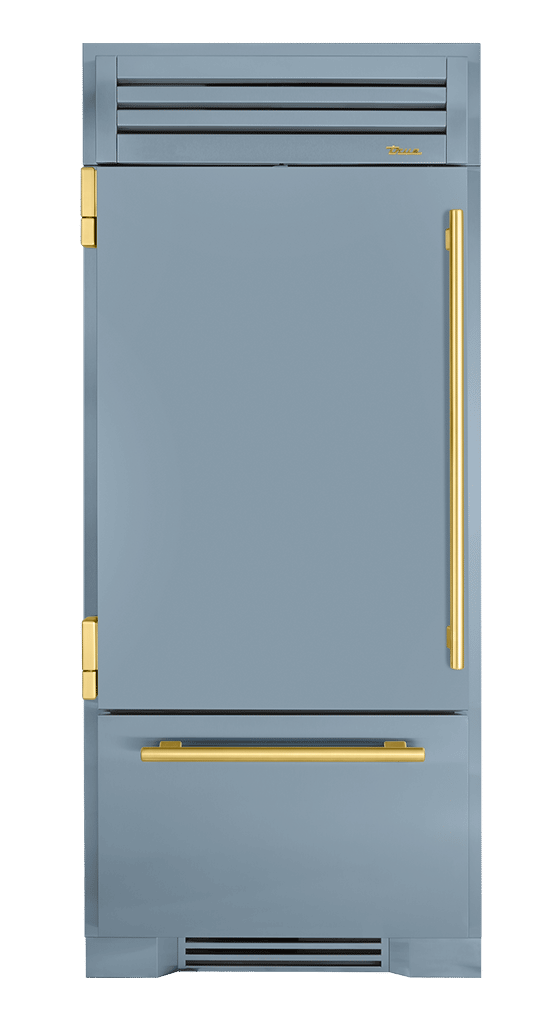 Refrigerator with Bottom Freezer, Left Hinged, Bluestone, Brass Hardware TR36RBFLSSA152H01