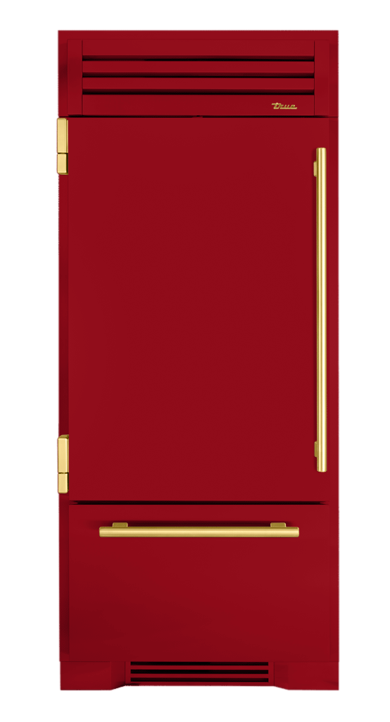 Refrigerator with Bottom Freezer, Left Hinged, Crimson, Brass Hardware TR36RBFLSSA193H01