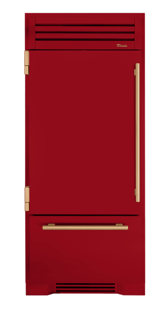 Refrigerator with Bottom Freezer, Left Hinged, Crimson, Gold Hardware TR36RBFLSSA193H08