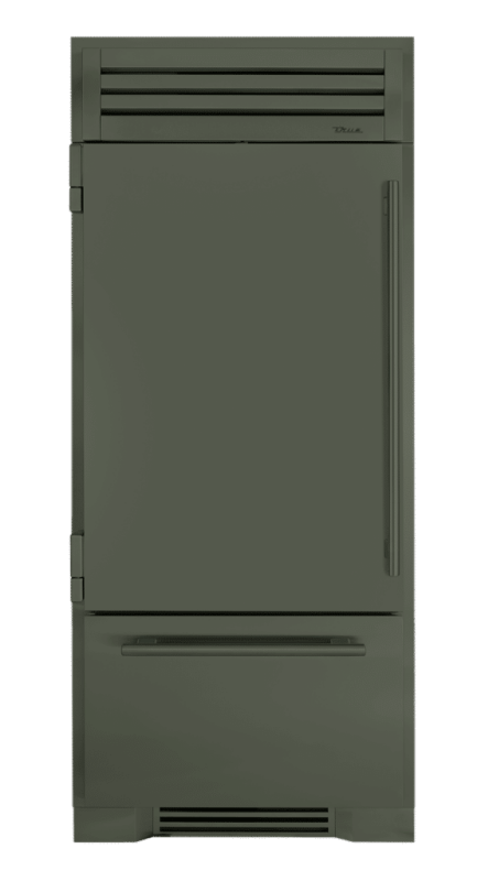 Refrigerator with Bottom Freezer, Left Hinged, Olive, Copper Hardware TR36RBFLSSA238H03