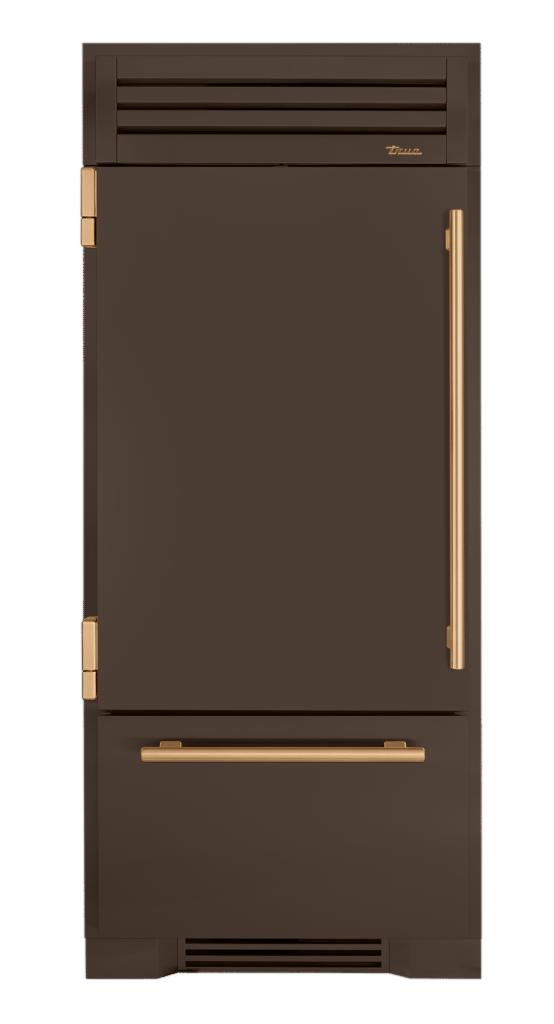Refrigerator with Bottom Freezer, Left Hinged, Espresso, Gold Hardware TR36RBFLSSA305H08