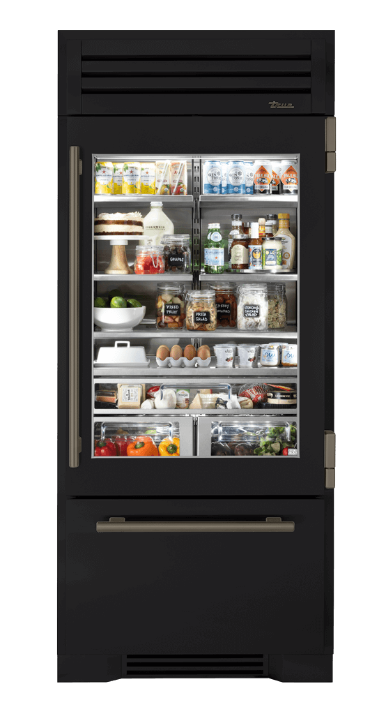 Refrigerator with Bottom Freezer, Right Hinged, Matte Black, Pewter Hardware TR36RBFRSGA027H05