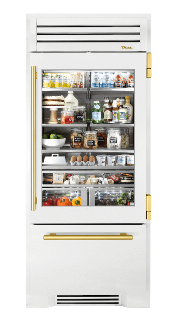 Refrigerator with Bottom Freezer, Right Hinged, Matte White, Brass Hardware TR36RBFRSGA030H01