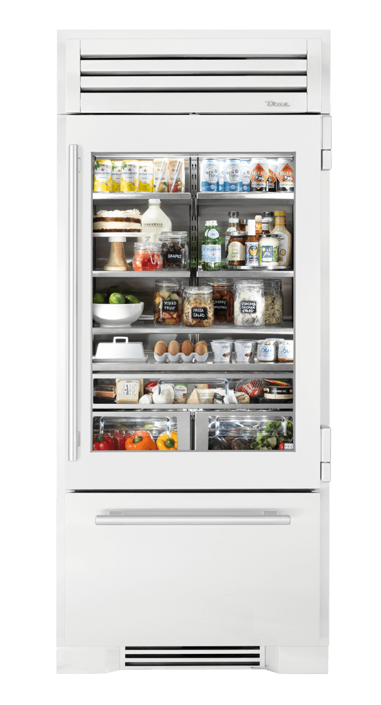 Refrigerator with Bottom Freezer, Right Hinged, Matte White, Chrome Hardware TR36RBFRSGA030H02