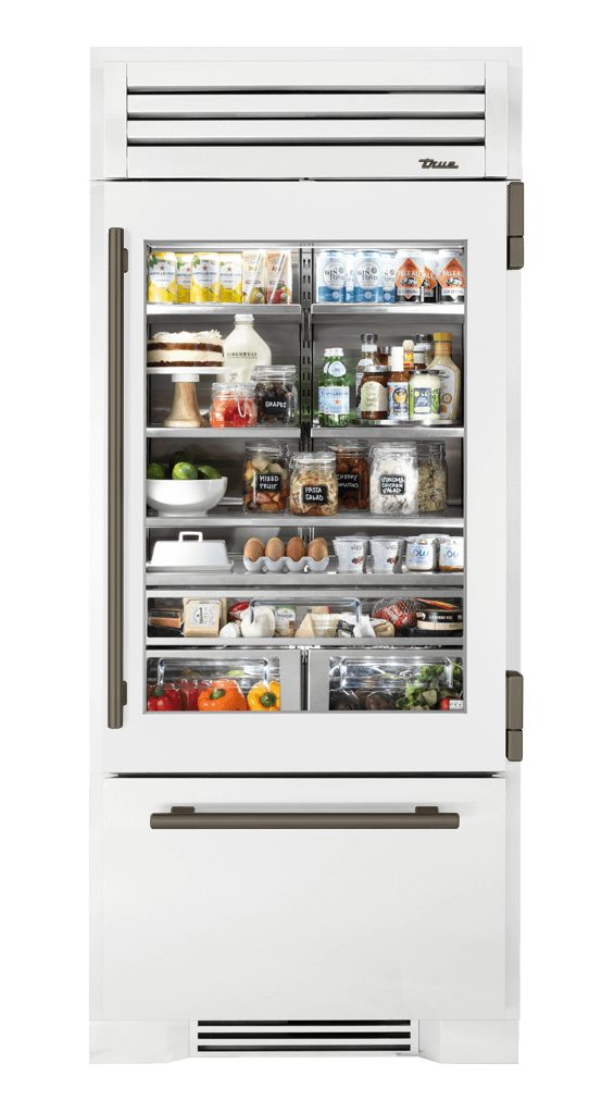 Refrigerator with Bottom Freezer, Right Hinged, Matte White, Pewter Hardware TR36RBFRSGA030H05