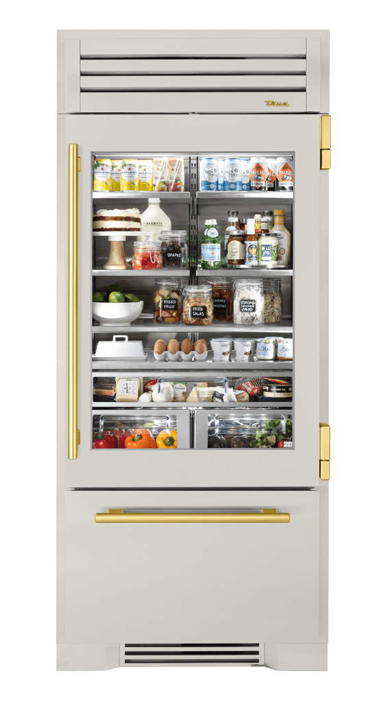 Refrigerator with Bottom Freezer, Right Hinged, Antique White, Brass Hardware TR36RBFRSGA050H01