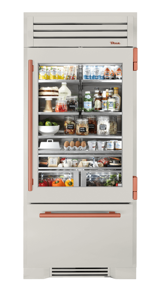 Refrigerator with Bottom Freezer, Right Hinged, Antique White, Copper Hardware TR36RBFRSGA050H03