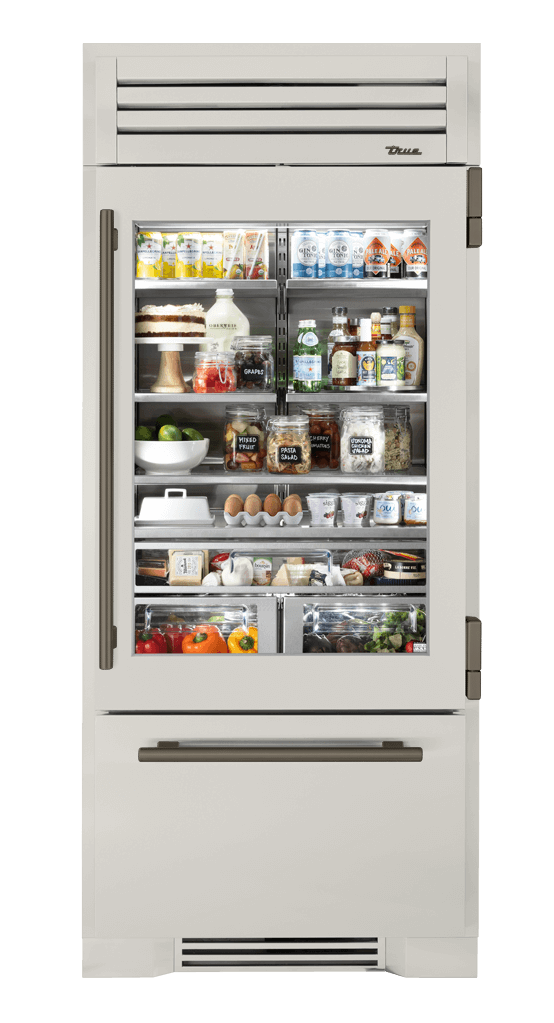 Refrigerator with Bottom Freezer, Right Hinged, Antique White, Pewter Hardware TR36RBFRSGA050H05