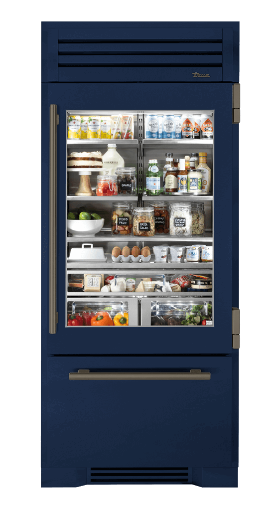 Refrigerator with Bottom Freezer, Right Hinged, Cobalt, Pewter Hardware TR36RBFRSGA078H05