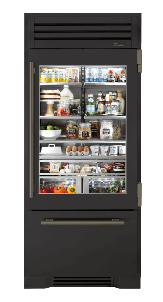 Refrigerator with Bottom Freezer, Right Hinged, Ultra Matte Black, Pewter Hardware TR36RBFRSGA085H05