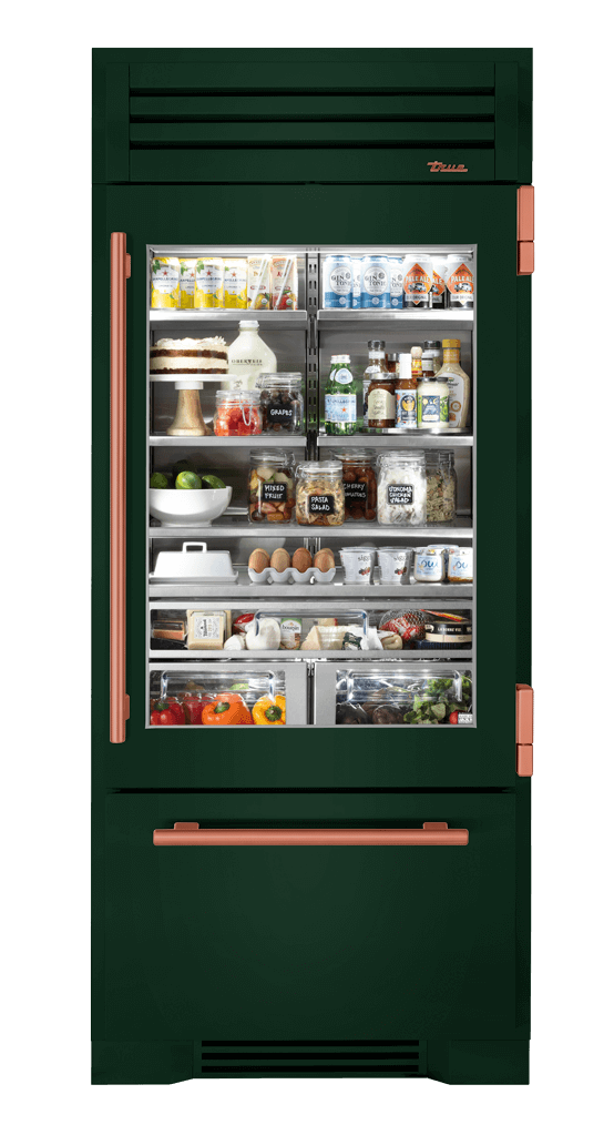 Refrigerator with Bottom Freezer, Right Hinged, Emerald, Copper Hardware TR36RBFRSGA086H03