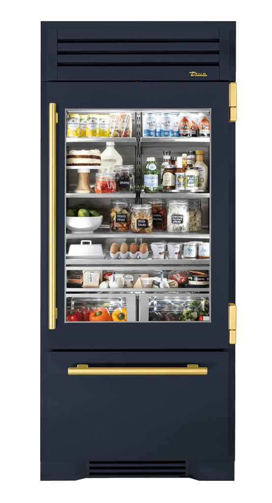 Refrigerator with Bottom Freezer, Right Hinged, Juniper, Brass Hardware TR36RBFRSGA104H01