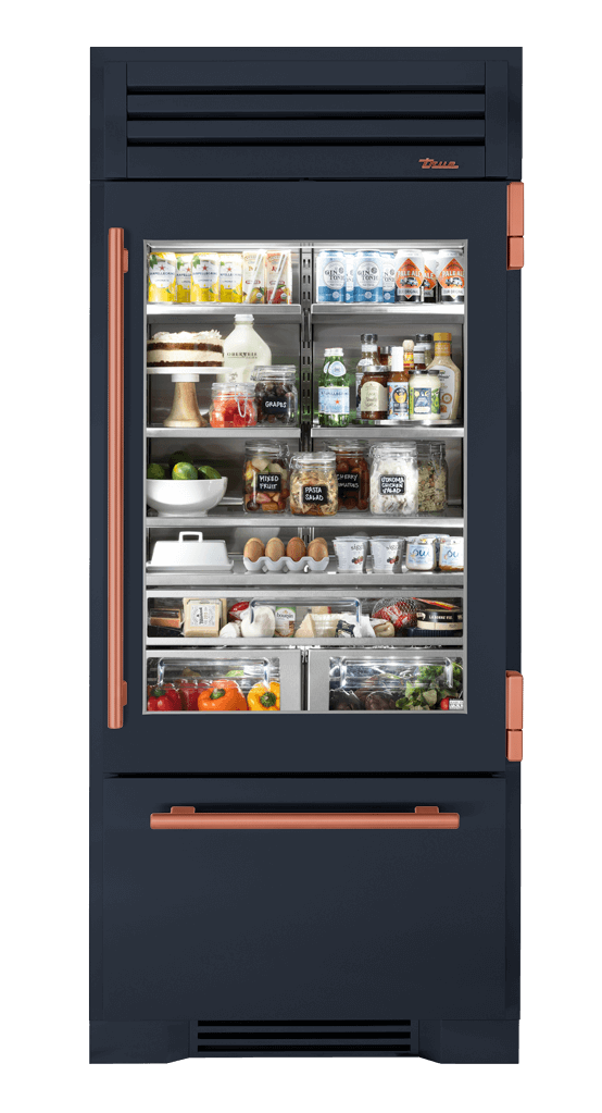Refrigerator with Bottom Freezer, Right Hinged, Juniper, Copper Hardware TR36RBFRSGA104H03