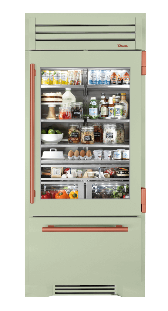 Refrigerator with Bottom Freezer, Right Hinged, Sage, Copper Hardware TR36RBFRSGA129H03