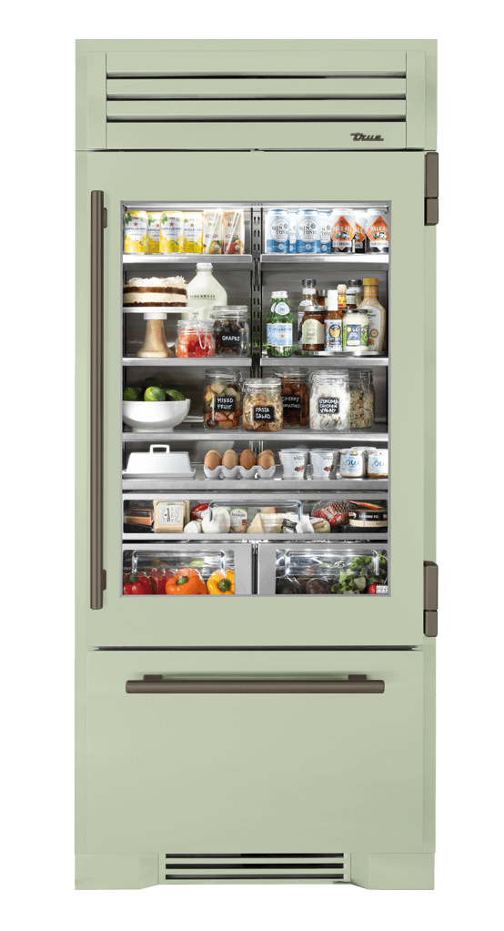 Refrigerator with Bottom Freezer, Right Hinged, Sage, Pewter Hardware TR36RBFRSGA129H05