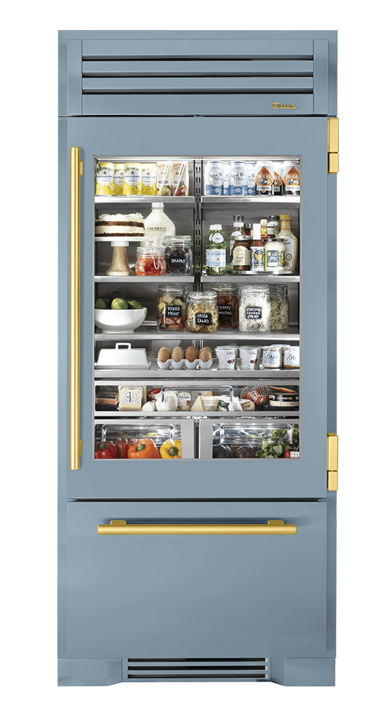 Refrigerator with Bottom Freezer, Right Hinged, Bluestone, Brass Hardware TR36RBFRSGA152H01