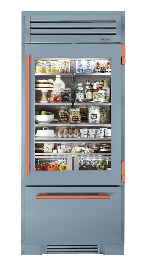 Refrigerator with Bottom Freezer, Right Hinged, Bluestone, Copper Hardware TR36RBFRSGA152H03