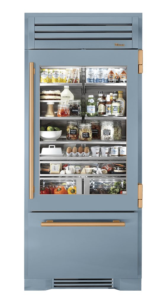 Refrigerator with Bottom Freezer, Right Hinged, Bluestone, Gold Hardware TR36RBFRSGA152H08