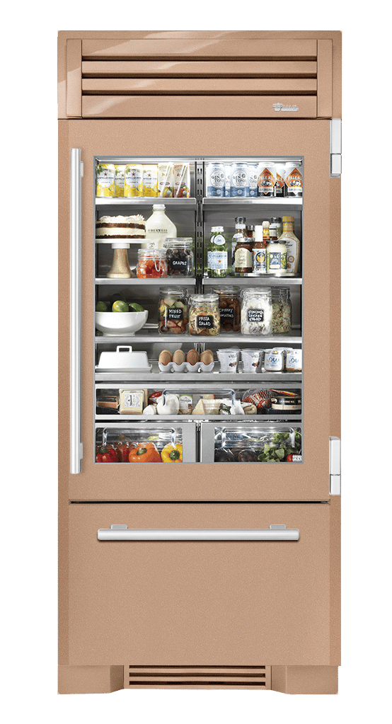 Refrigerator with Bottom Freezer, Right Hinged, Champagne, Chrome Hardware TR36RBFRSGA179H02