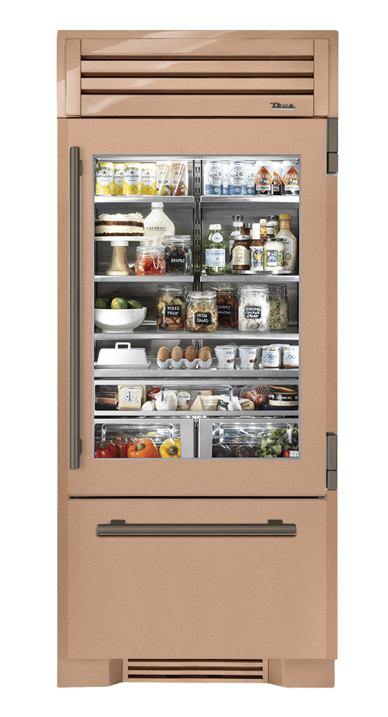 Refrigerator with Bottom Freezer, Right Hinged, Champagne, Pewter Hardware TR36RBFRSGA179H05
