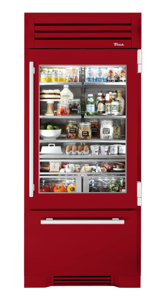 Refrigerator with Bottom Freezer, Right Hinged, Crimson, Chrome Hardware TR36RBFRSGA193H02