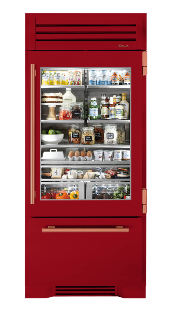 Refrigerator with Bottom Freezer, Right Hinged, Crimson, Copper Hardware TR36RBFRSGA193H03