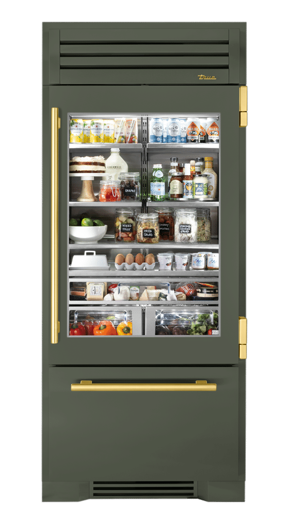 Refrigerator with Bottom Freezer, Right Hinged, Olive, Brass Hardware TR36RBFRSGA238H01